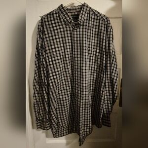 L.L. Bean Shirt Mens XL Hong Kong Button Up Blue Long Sleeve